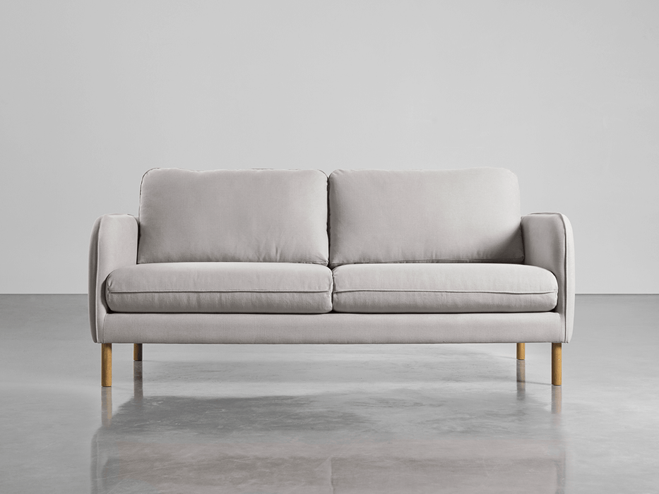 Scandi Petite Sofa Ash Linen Cotton Blend
