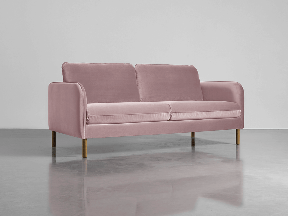Scandi Petite Sofa Blush Cotton Velvet