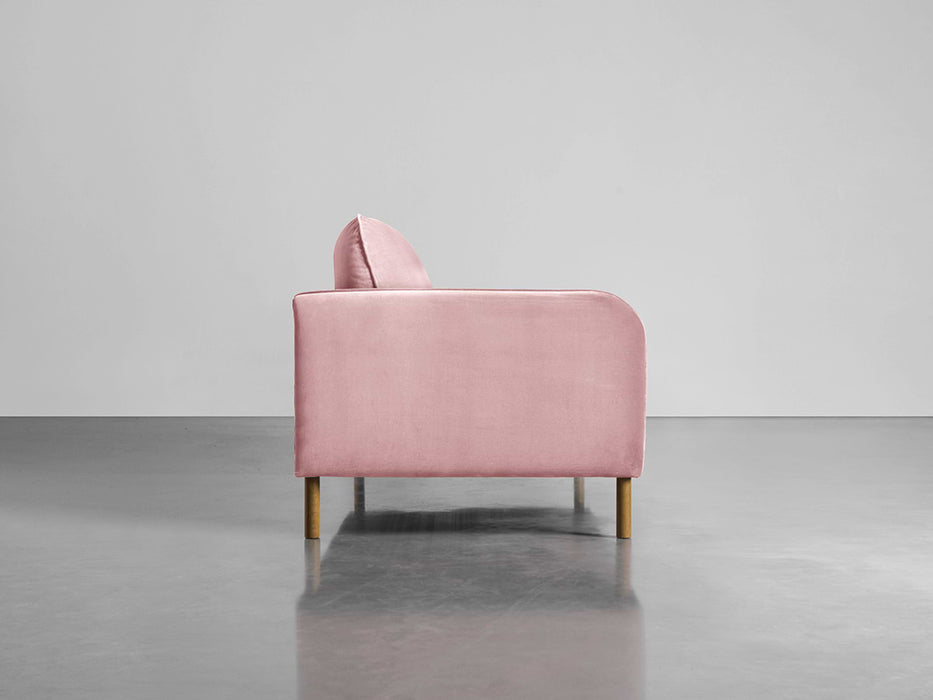 Scandi Midi Sofa Blush Cotton Velvet
