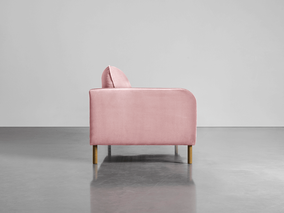 Scandi Petite Sofa Blush Cotton Velvet