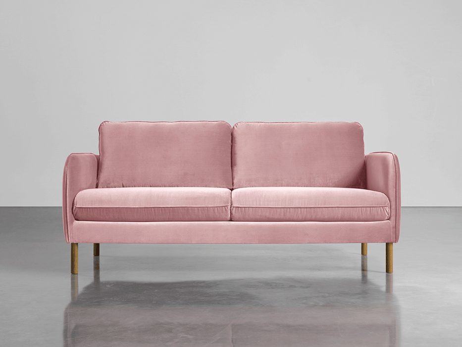 Scandi Petite Sofa Blush Cotton Velvet
