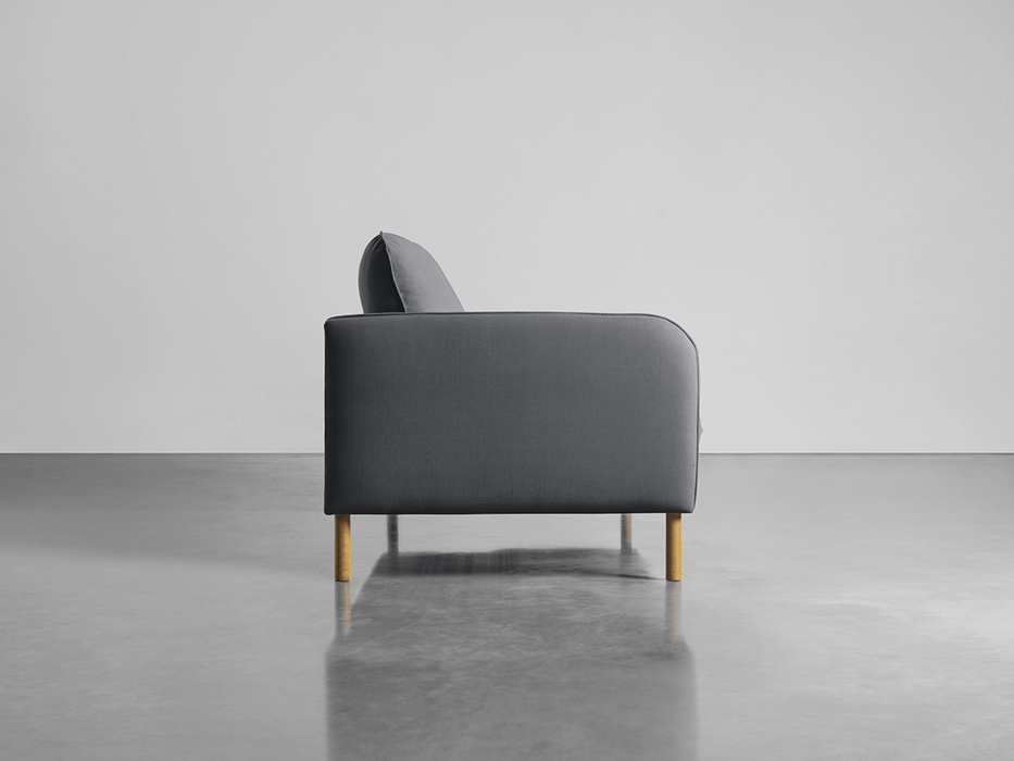 Scandi Midi Sofa Flint Linen Cotton Blend