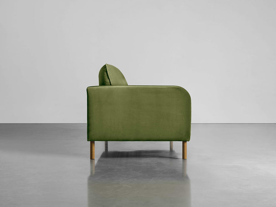 Scandi Petite Sofa Moss Cotton Velvet