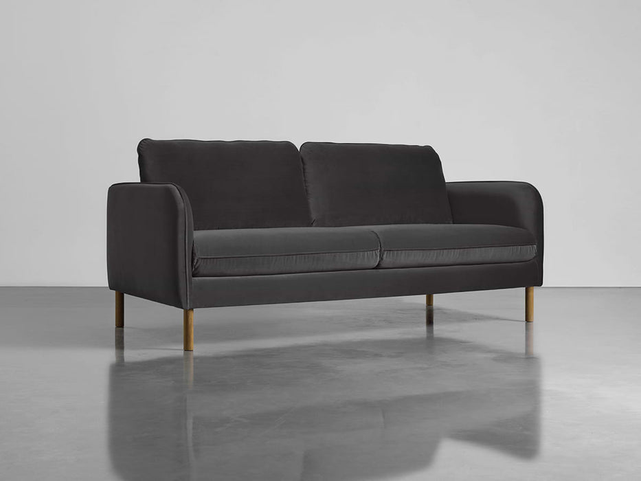 Scandi Petite Sofa Slate Cotton Velvet