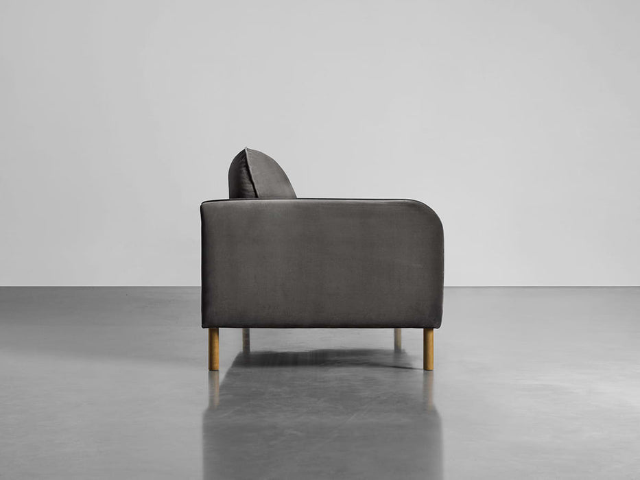 Scandi Petite Sofa Slate Cotton Velvet