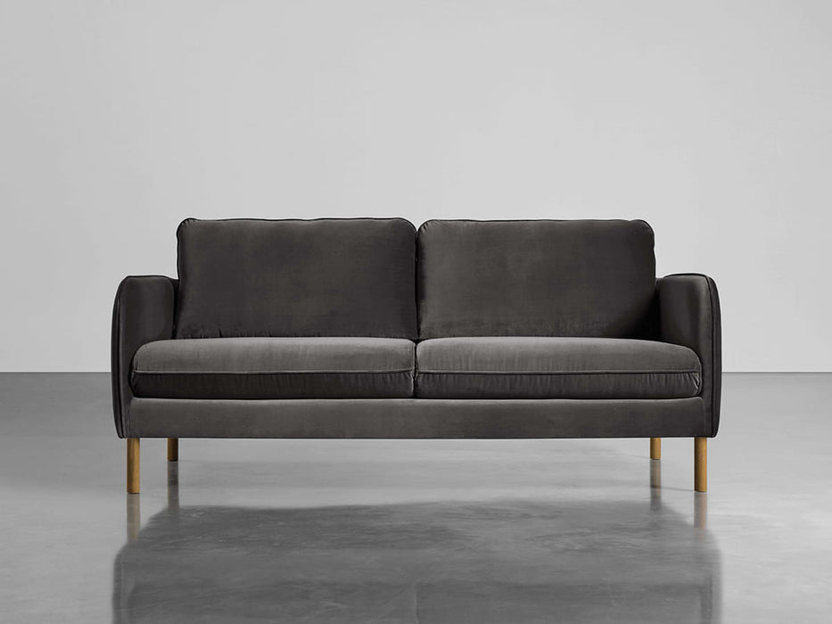 Scandi Petite Sofa Slate Cotton Velvet