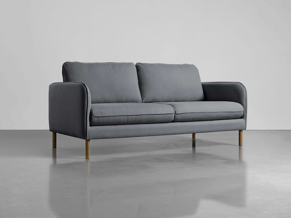 Scandi Midi Sofa Smoke Linen Cotton Blend