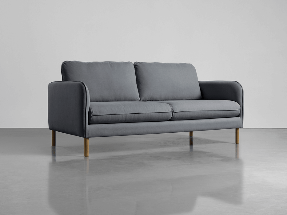 Scandi Petite Sofa Smoke Linen Cotton Blend