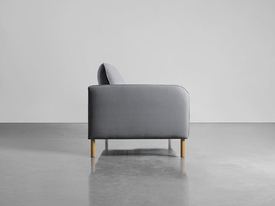 Scandi Petite Sofa Smoke Linen Cotton Blend