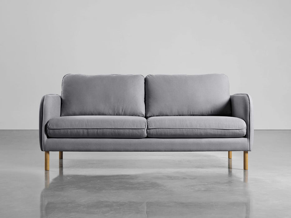 Scandi Midi Sofa Smoke Linen Cotton Blend