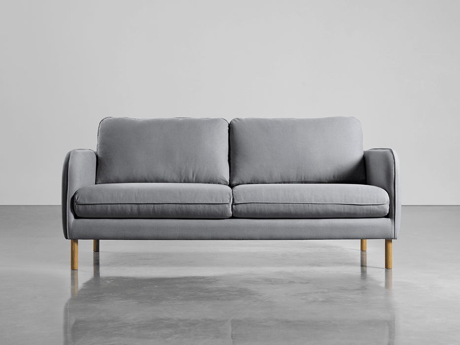 Scandi Petite Sofa Smoke Linen Cotton Blend