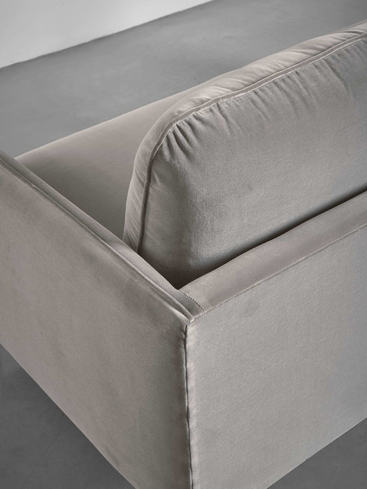 Scandi Petite Sofa Slate Cotton Velvet