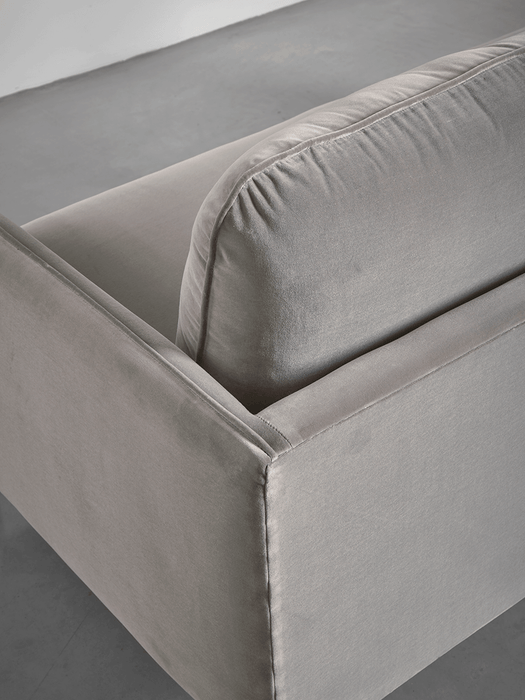 Scandi Petite Sofa Gold Cotton Velvet