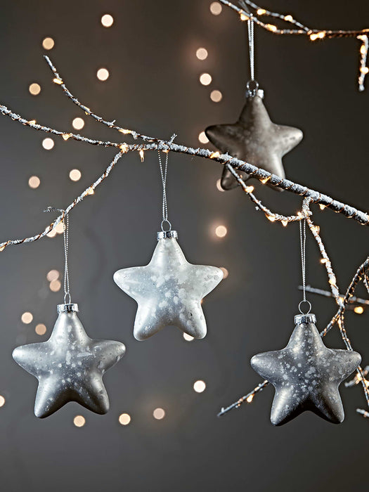 Twelve Glass Hanging Stars