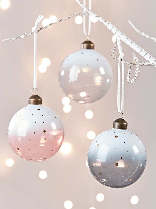 Twelve Speckled Ombre Baubles