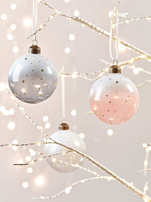 Twelve Speckled Ombre Baubles