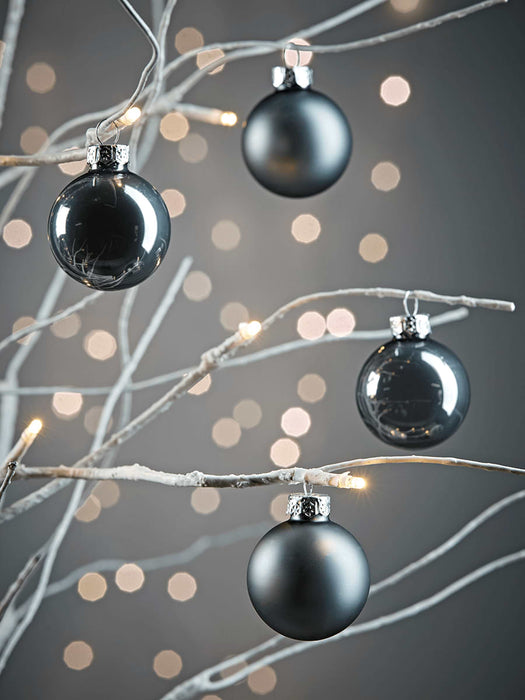 Sixteen Mini Baubles - Dove Grey