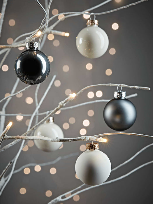 Sixteen Mini Baubles - Dove Grey
