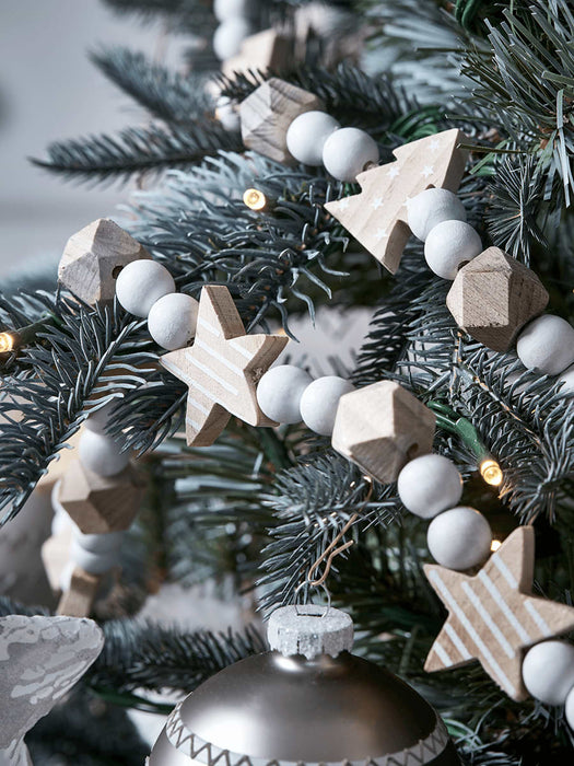 Two Beaded Wooden Garlands