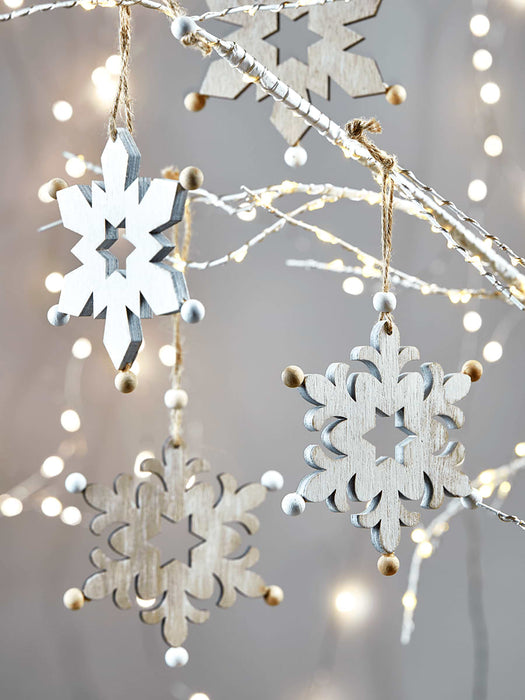 Eight Hanging Snowflakes