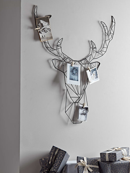 Wire Deerhead Card Holder