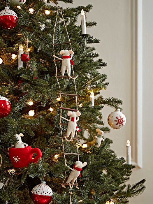 Three Felt Ladder Mice