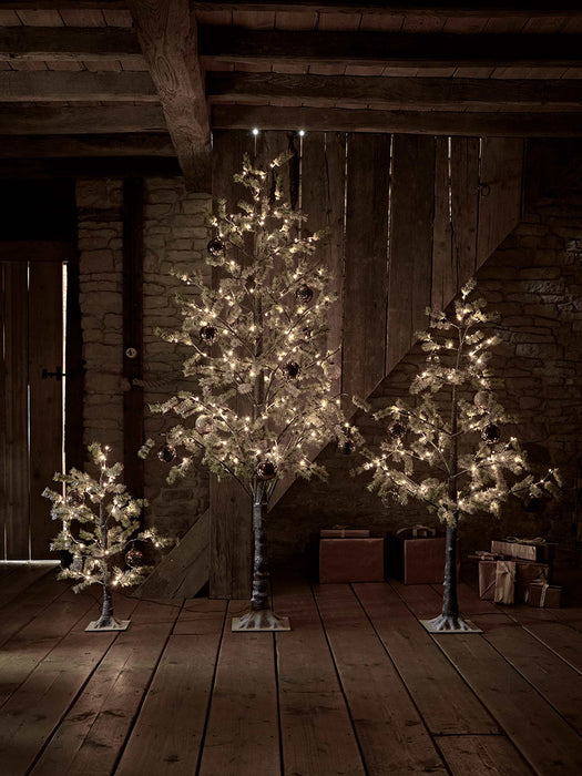 Frosted Pine Indoor Outdoor Light Up Tree - 2.1m