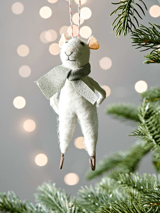 Felt Ice Skating Mouse