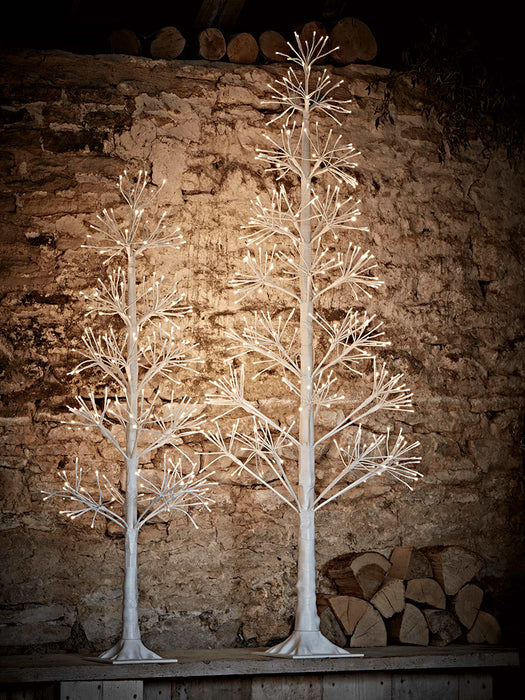 Indoor Outdoor Slim White Light Up Tree - 1.6m