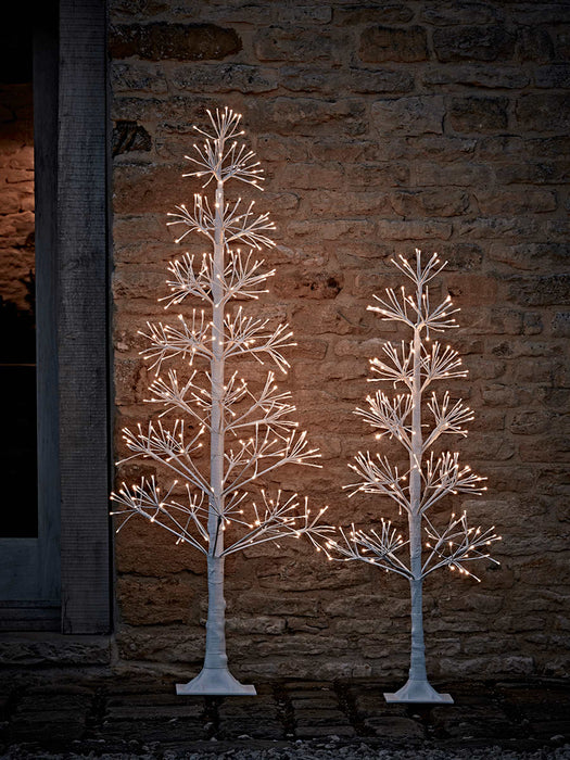 Indoor Outdoor Slim White Light Up Tree - 1.25m
