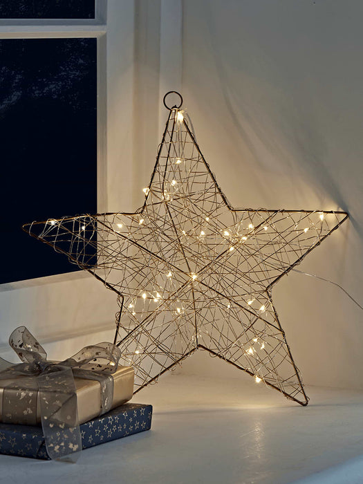 Twinkling Wire Star