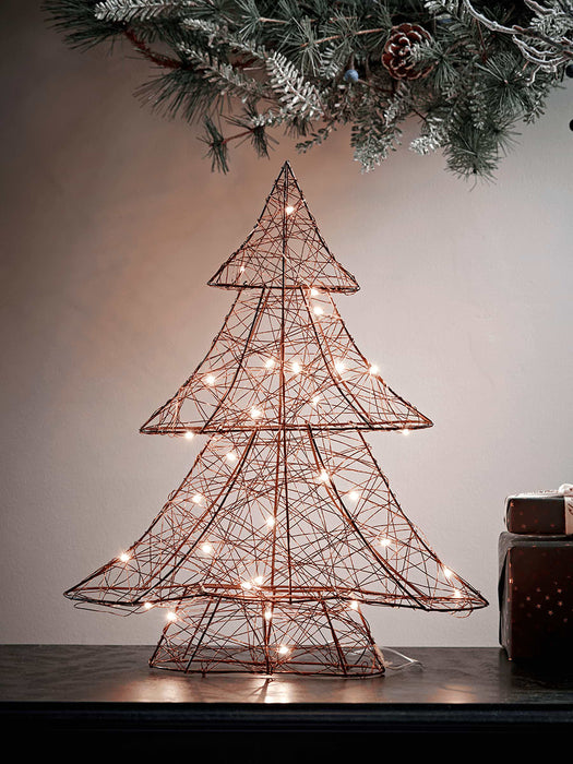 Copper Wire Lit Tree