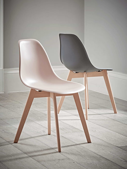 Two Hudson Dining Chairs - Grey