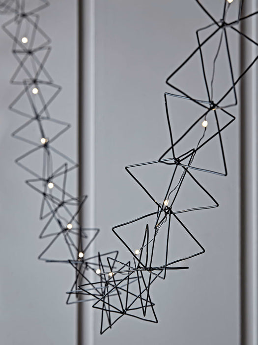 Black Geometric String Lights