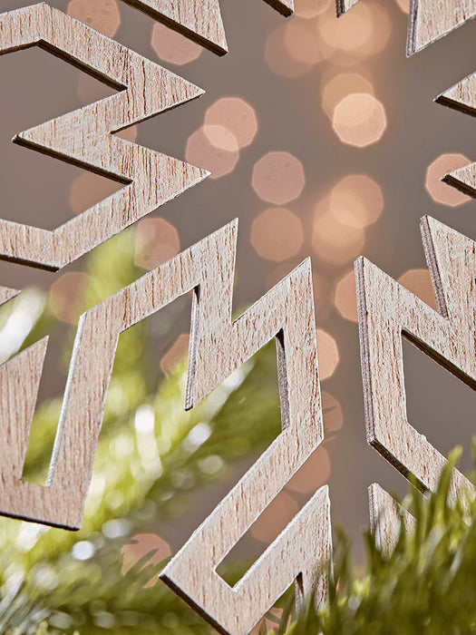 Six Plywood Snowflake Decorations