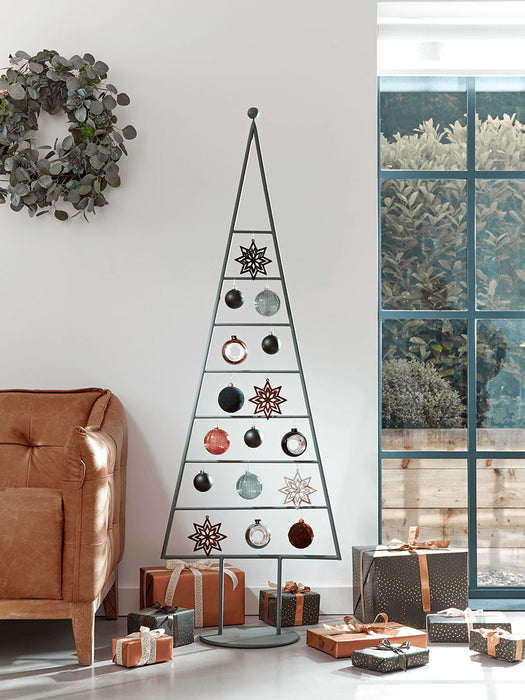 Six Ribbed Glass Baubles