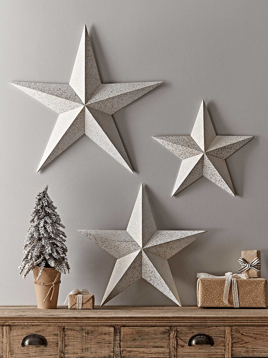 Three Speckled Wooden Stars
