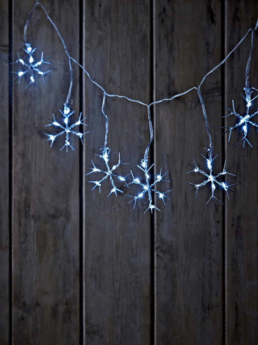 Indoor Outdoor Snowflake String Lights