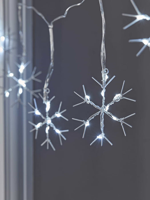 Indoor Outdoor Snowflake String Lights