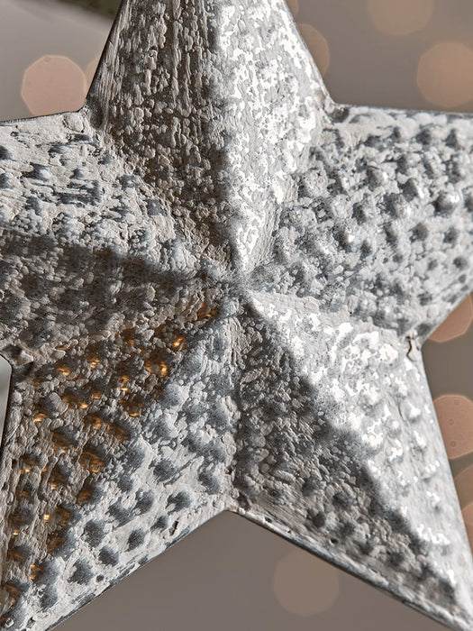 Whitewashed Hammered Star