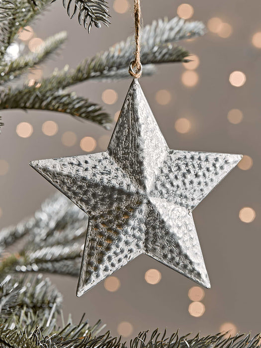 Whitewashed Hammered Star
