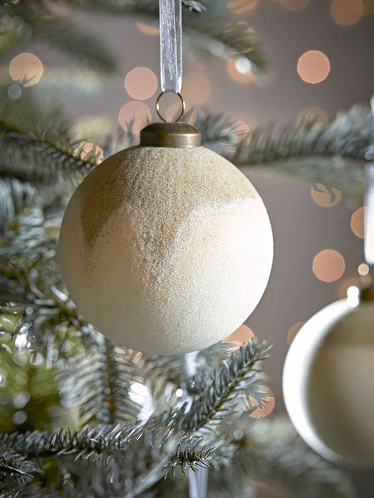 Six Sugar Frosted Baubles