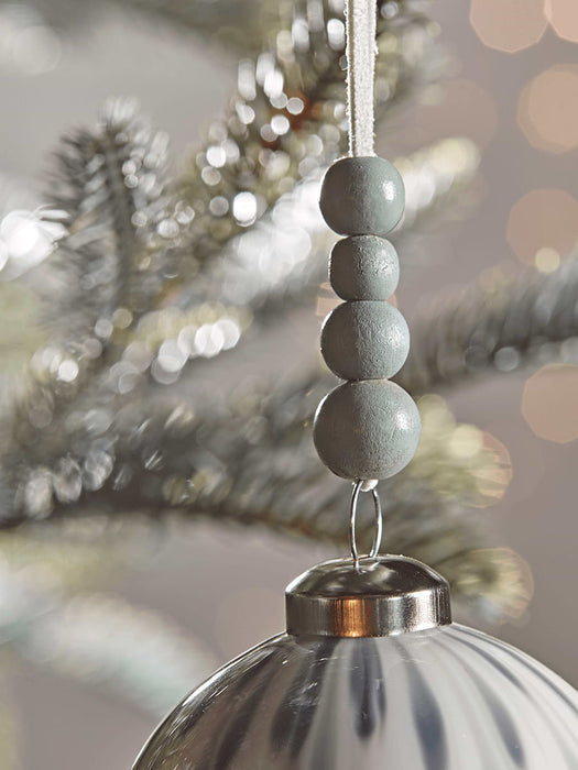 Six Beaded Droplet Baubles
