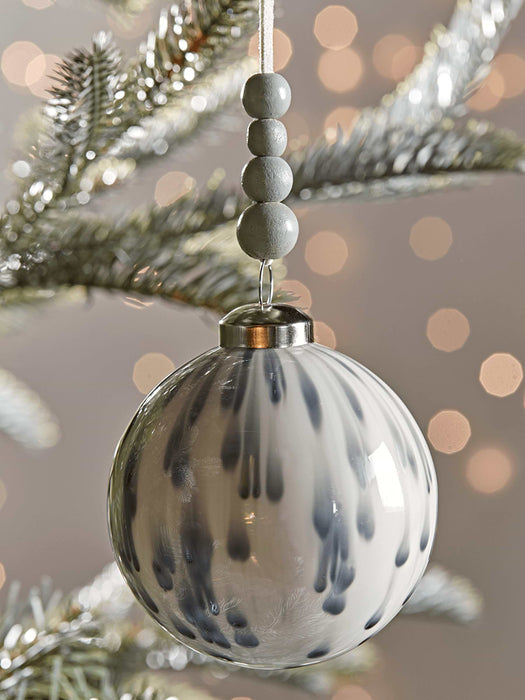 Six Beaded Droplet Baubles