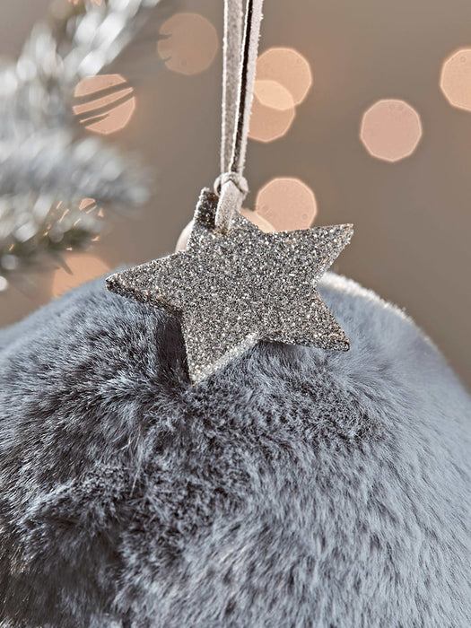 Two Faux Fur Baubles