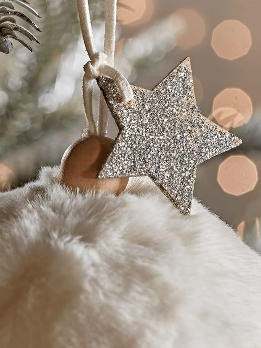 Two Faux Fur Baubles