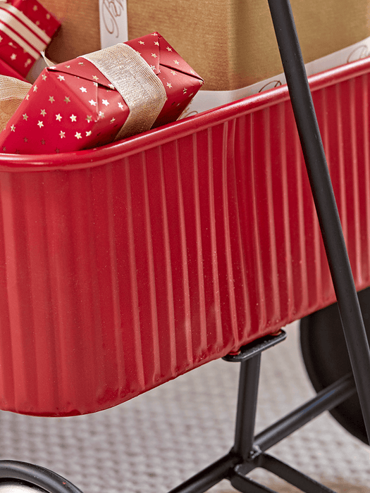 Metal Present Cart - Red