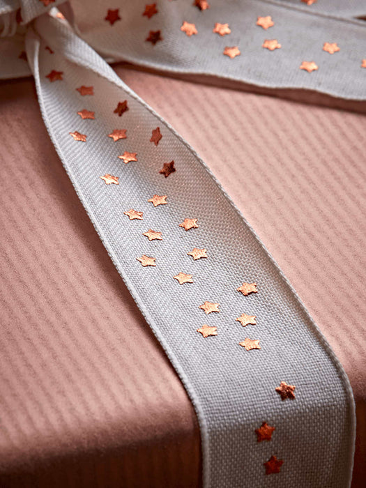 Starry Foiled Ribbon - Copper