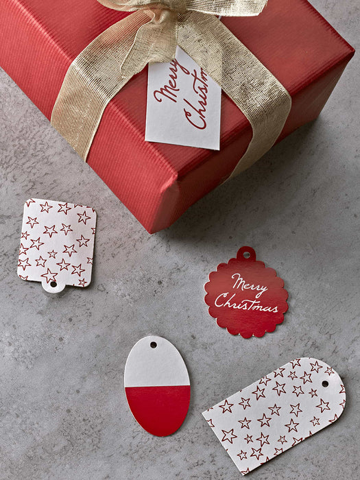 Red Christmas Gift Tags