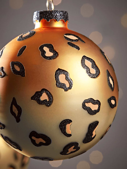 Six Leopard & Tiger Print Baubles